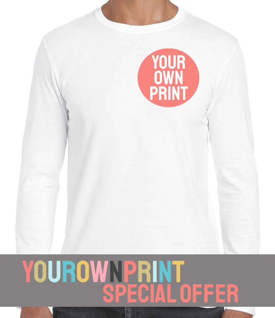 YourOwnPrint Special - Gildan SoftStyle® Long Sleeve T-Shirt - GD11 - Breast Print OFFER