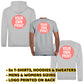 5x Grey T-shirts, Hoodies & Sweaters - Back Print