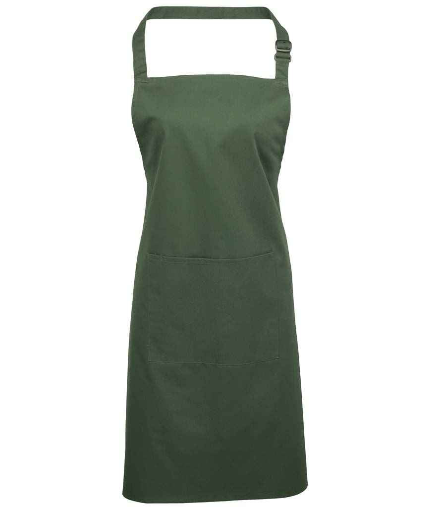 Premier 'Colours' Bib Apron with Pocket - PR154