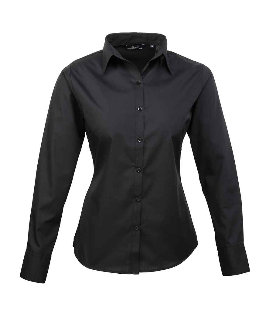 Premier Ladies Long Sleeve Poplin Blouse - PR300