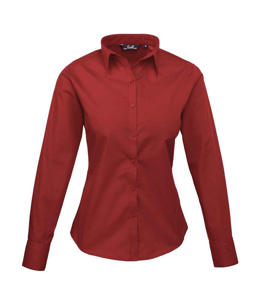 Premier Ladies Long Sleeve Poplin Blouse - PR300