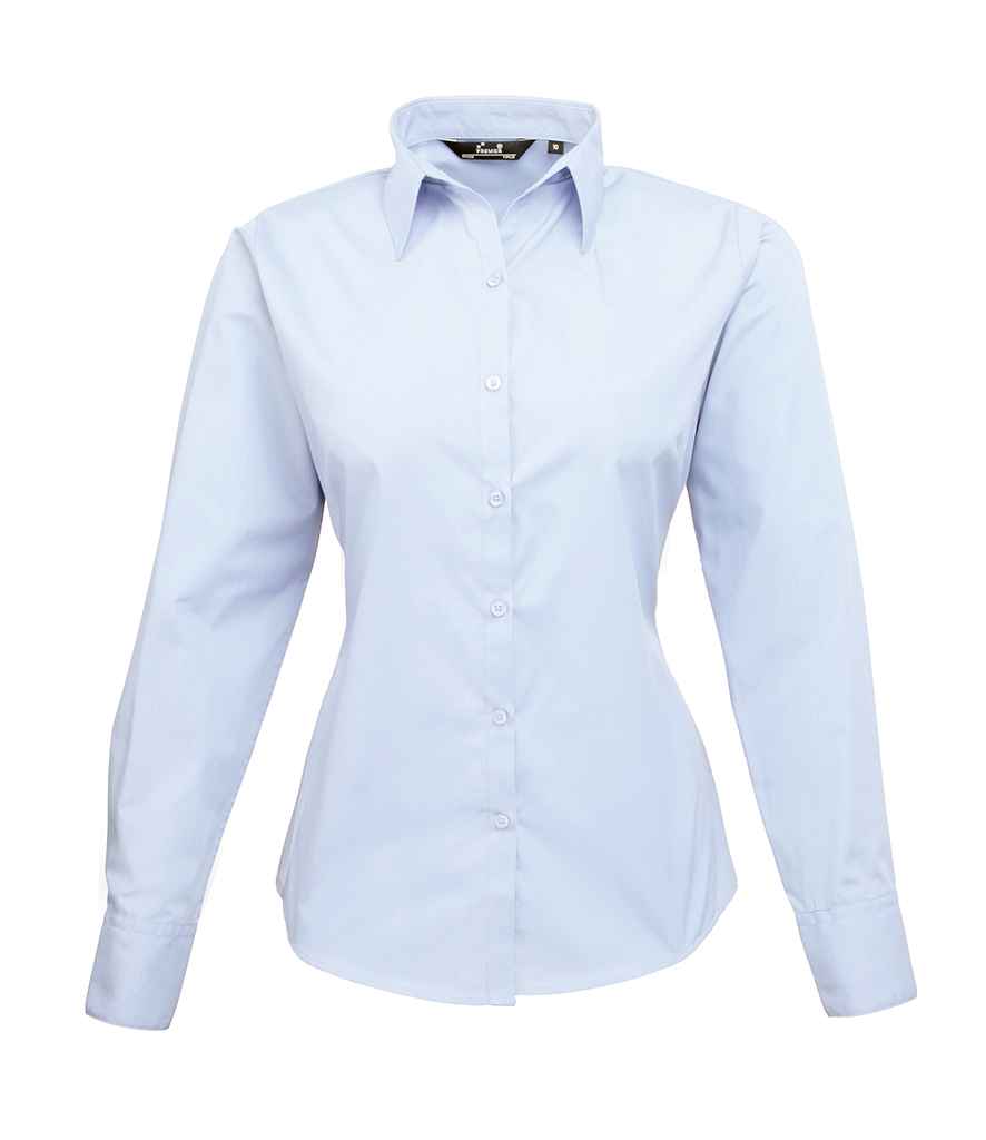 Premier Ladies Long Sleeve Poplin Blouse - PR300