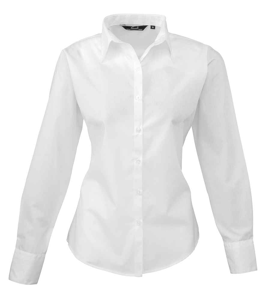 Premier Ladies Long Sleeve Poplin Blouse - PR300