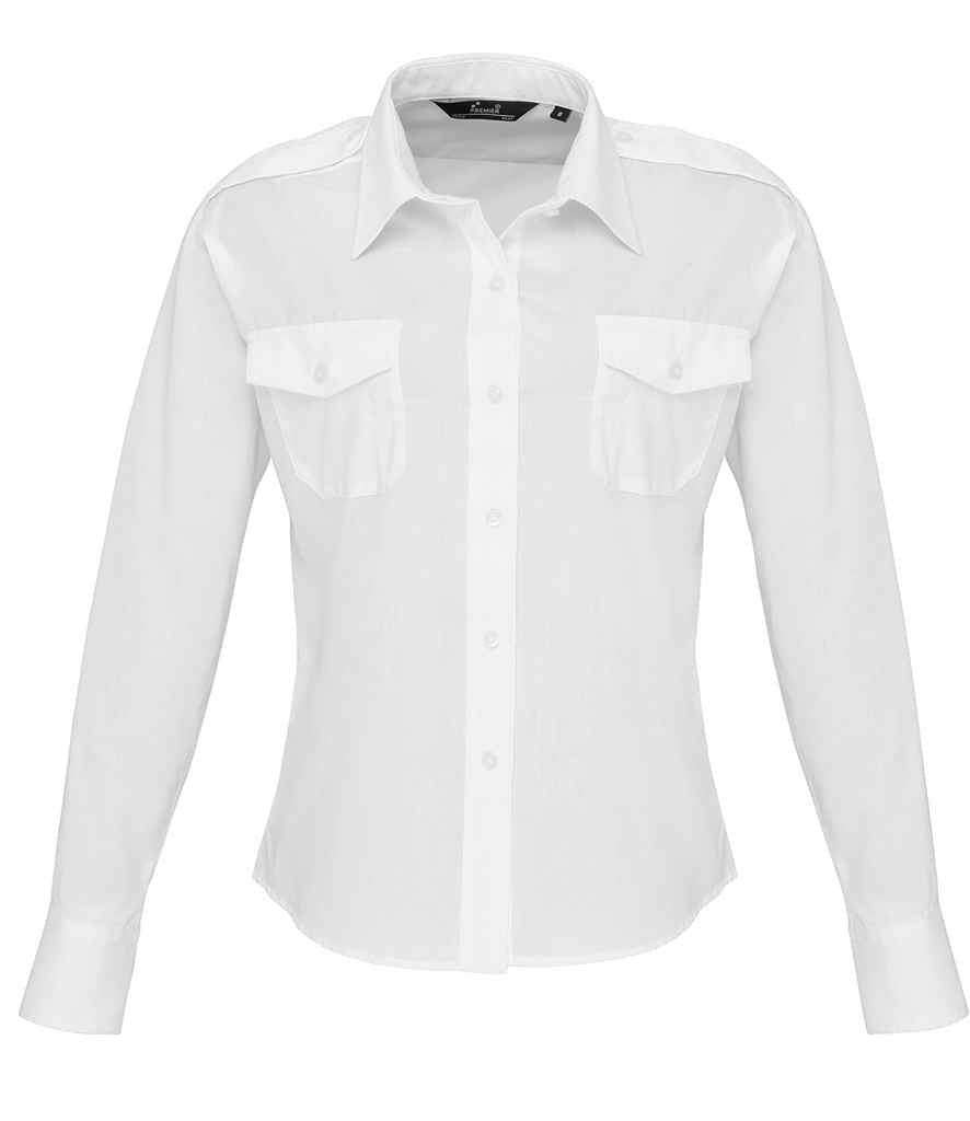 Premier Ladies Long Sleeve Pilot Shirt - PR310