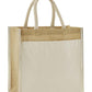 Westford Mill Cotton Pocket Natural Starched Jute Midi Tote Bag - W483