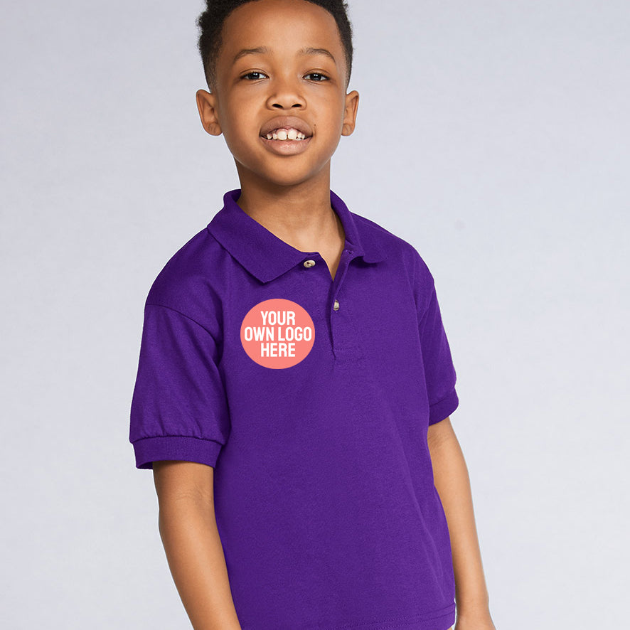 Kids DryBlend Jersey Polo Shirt - One Colour Print